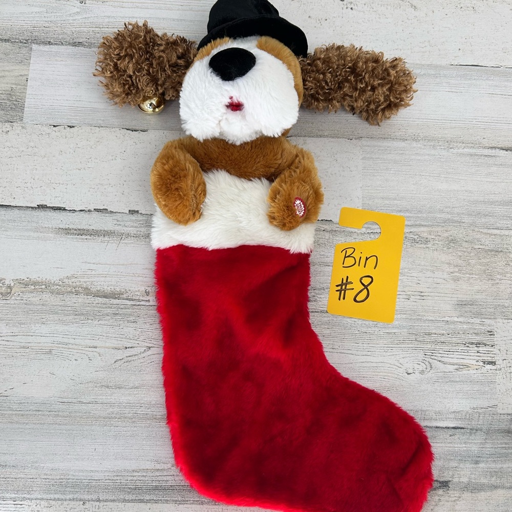 DanDee Collectors Choice Christmas Dog Stocking Animated Singing FELIZ NAVIDAD